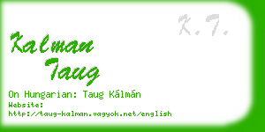 kalman taug business card
